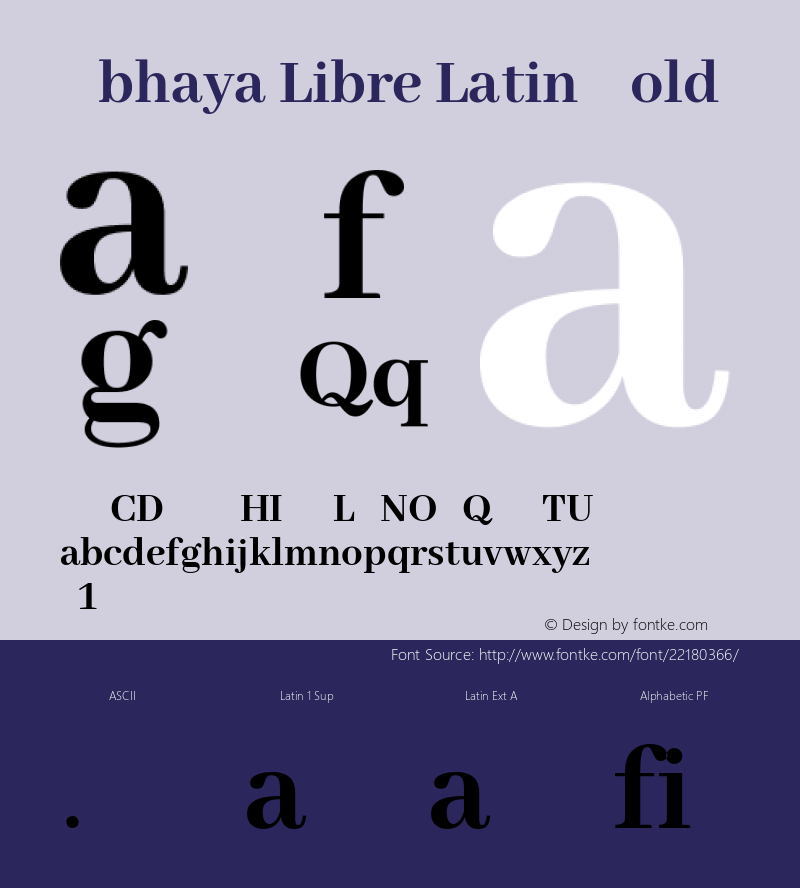 Abhaya Libre Latin Bold Version 1.000图片样张