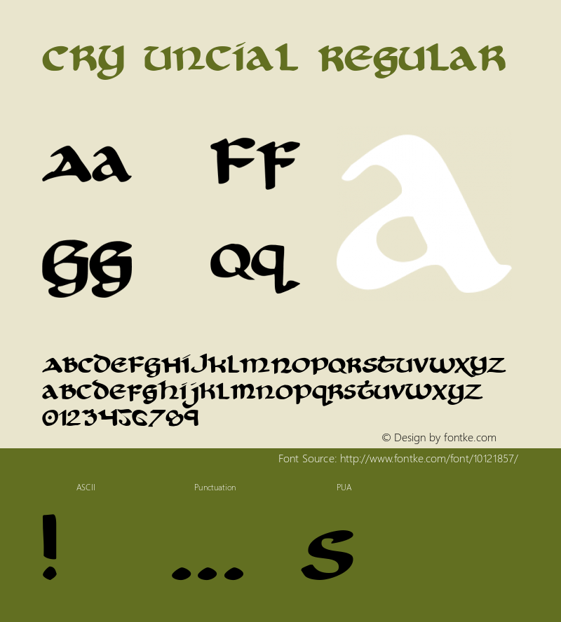 Cry Uncial Regular 1图片样张