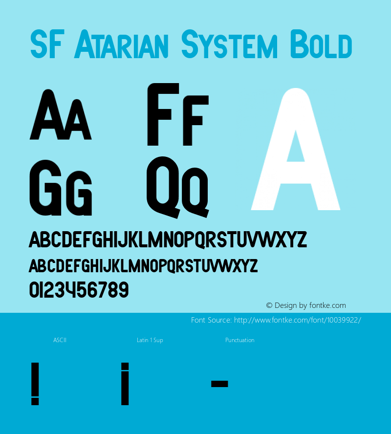 SF Atarian System Bold 1.0图片样张