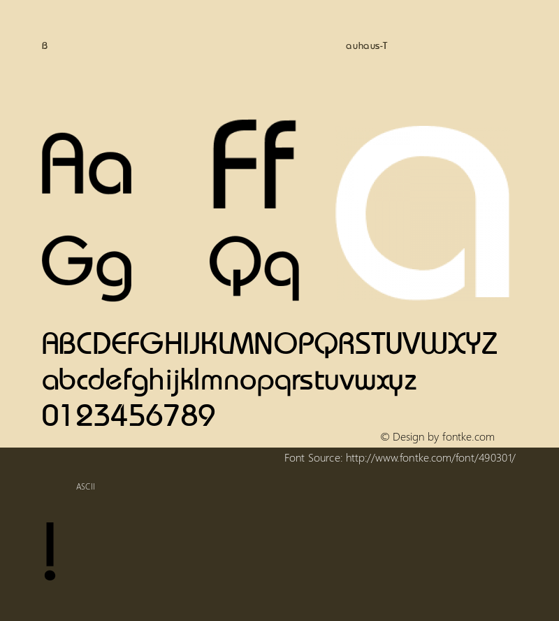 Bauhaus-Thin Regular Converted from C:\UP\BAUTHIN.TF1 by ALLTYPE图片样张