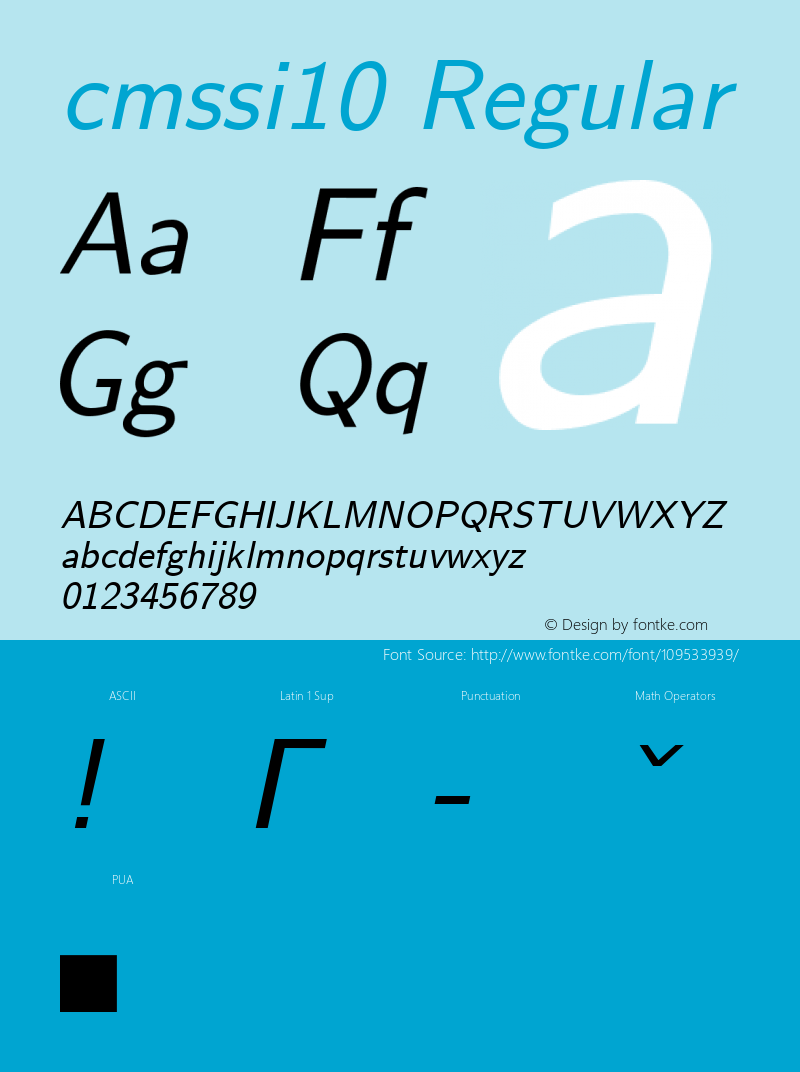 cmssi10 Regular 1.1/12-Nov-94图片样张