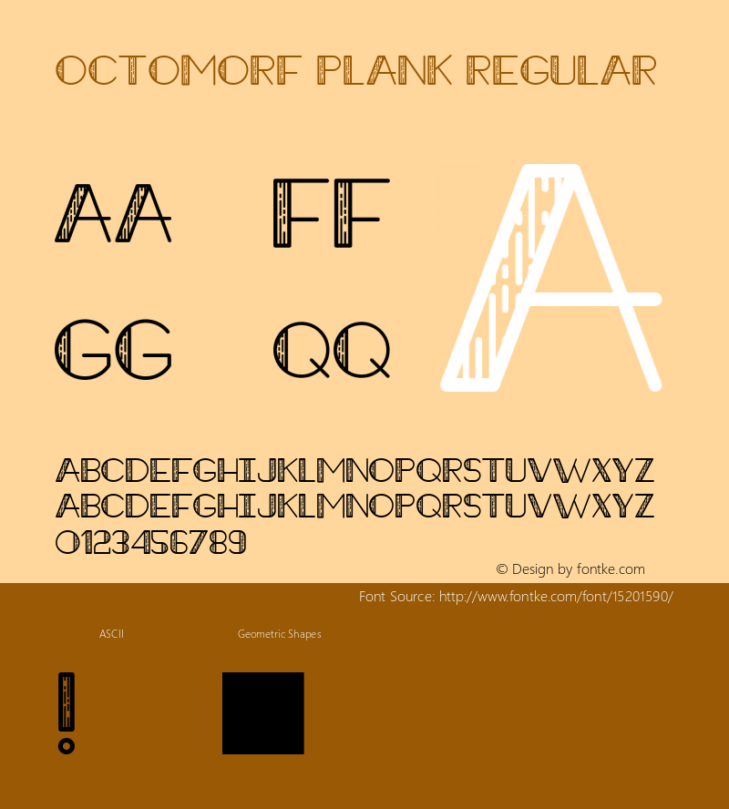 Octomorf Plank Regular Version 1.001;PS 001.001;hotconv 1.0.56;makeotf.lib2.0.21325图片样张