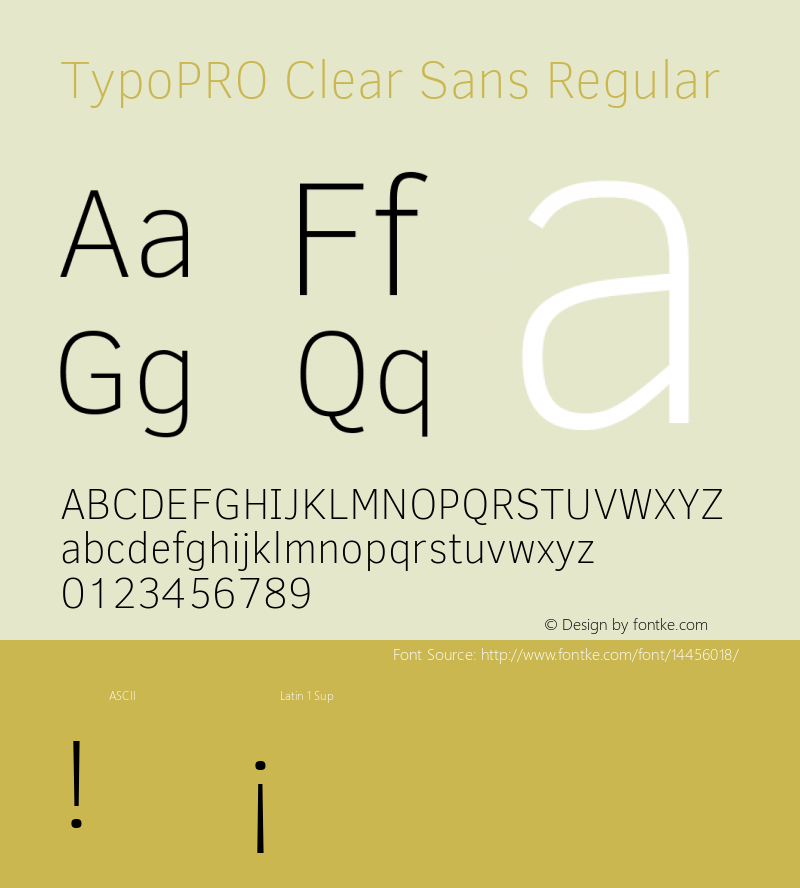 TypoPRO Clear Sans Regular Version 1.00图片样张