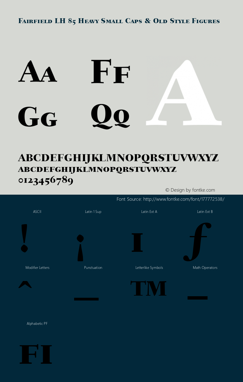 Fairfield LH 85 Heavy Small Caps & Old Style Figures 001.002图片样张