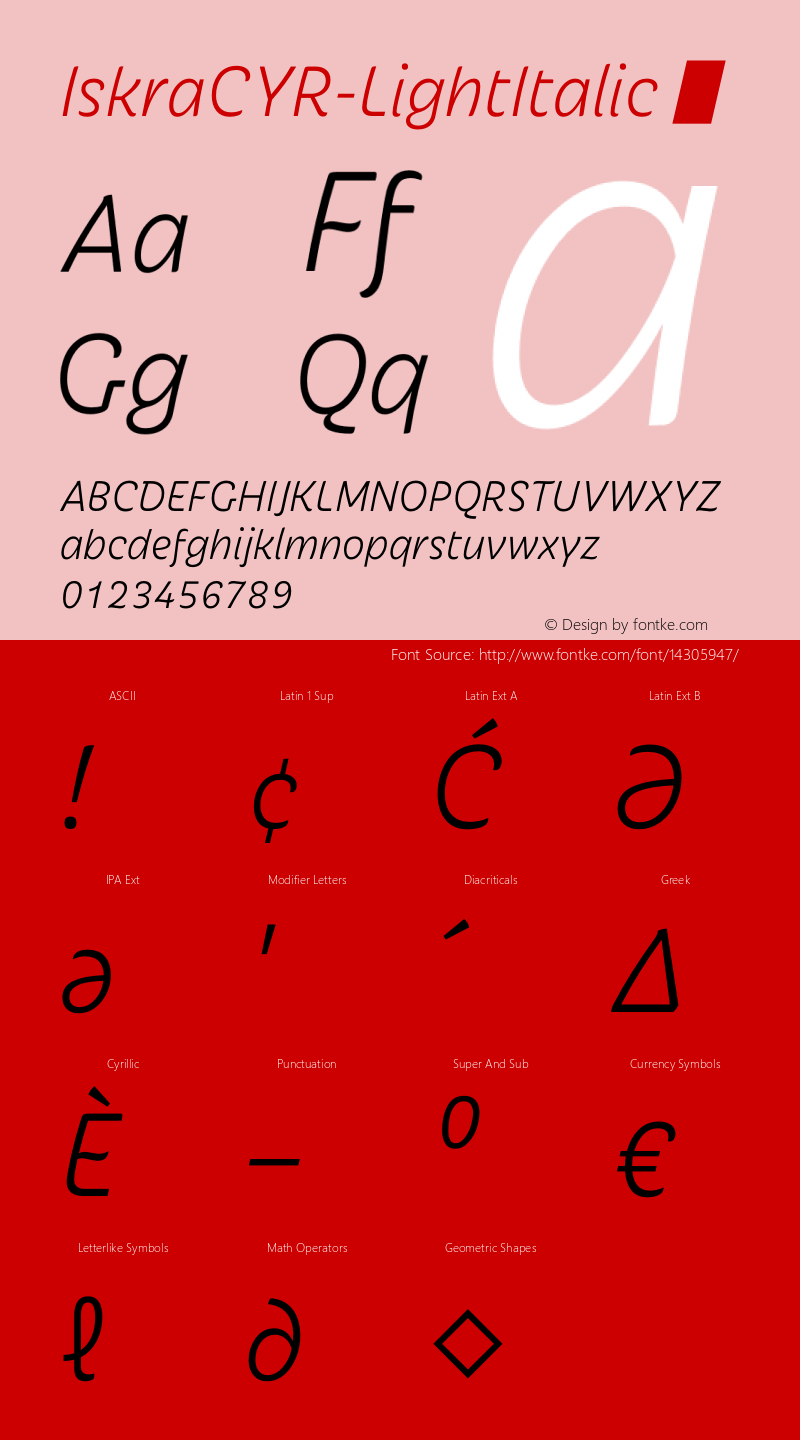 IskraCYR-LightItalic ☞ Version 1.000;com.myfonts.type-together.iskra.cyr-light-italic.wfkit2.3UqK图片样张