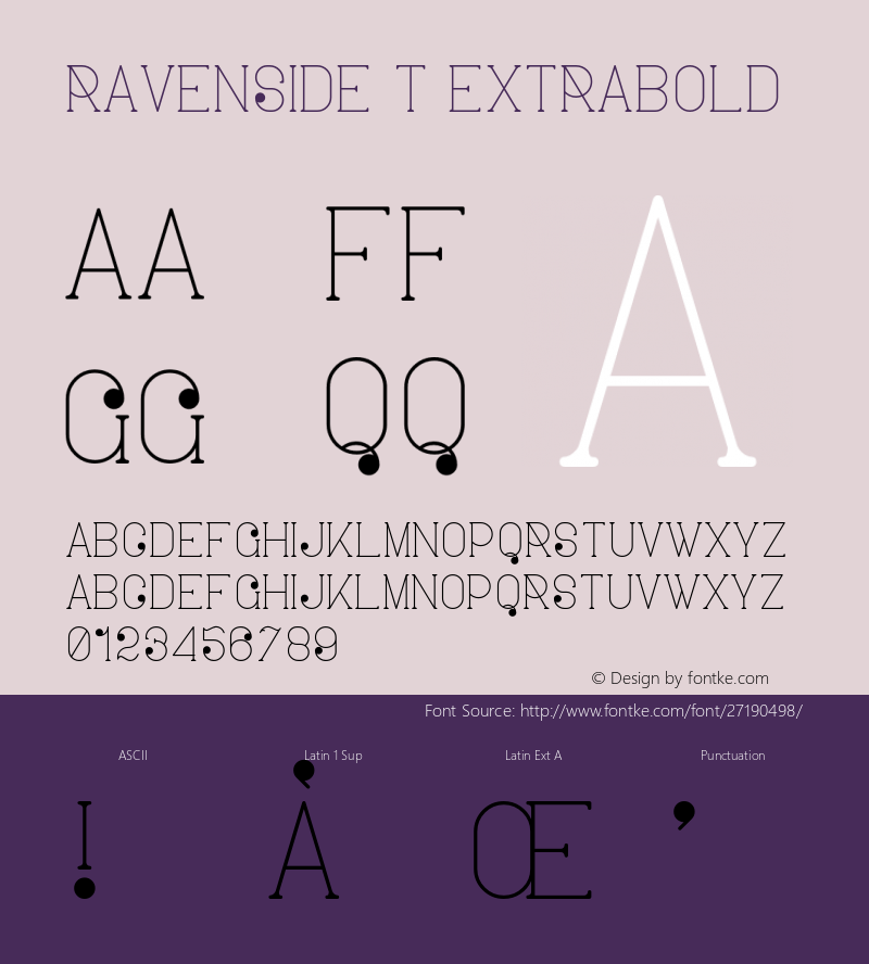 Ravenside-TExtrabold Version 1.002;Fontself Maker 3.0.0-3图片样张