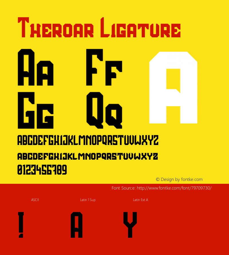 Theroar Ligature Version 1.011;Fontself Maker 3.5.1图片样张