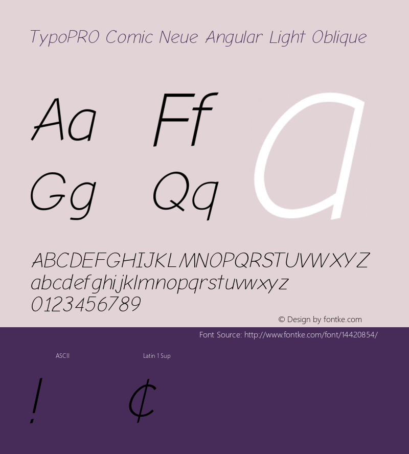 TypoPRO Comic Neue Angular Light Oblique Version 1.000图片样张