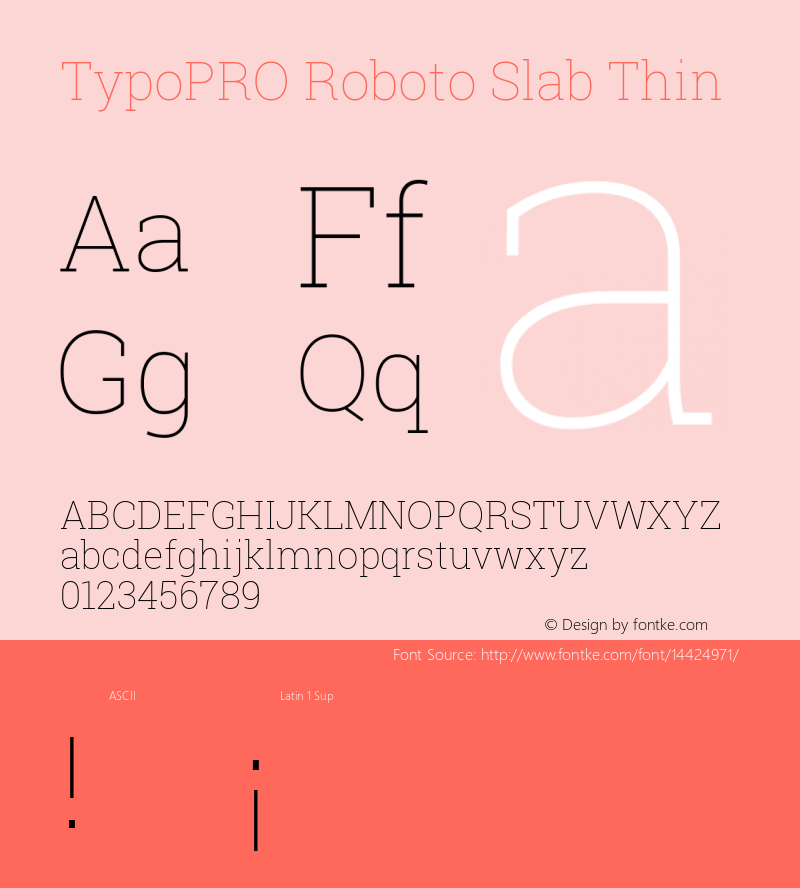 TypoPRO Roboto Slab Thin Version 1.100263; 2013; ttfautohint (v0.94.20-1c74) -l 8 -r 12 -G 200 -x 14 -w 