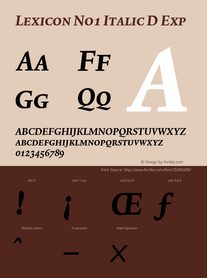 Lexicon No1 Italic D Exp 001.000图片样张