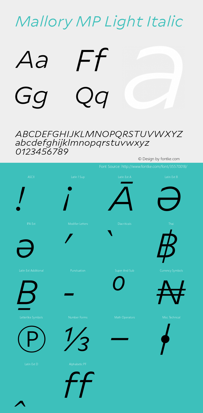 Mallory MP Light Italic Version 2.000;PS 1.000;hotconv 16.6.51;makeotf.lib2.5.65220图片样张