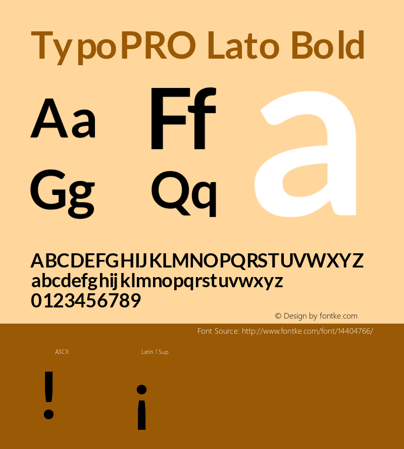 TypoPRO Lato Bold Version 1.105; Western+Polish opensource图片样张