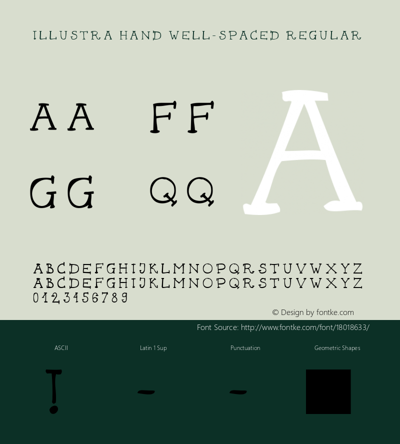 Illustra Hand Well-Spaced Regular Version 1.00 January 10, 2014, initial release图片样张