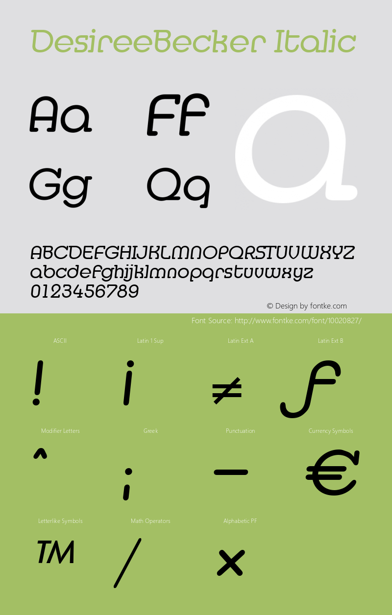 DesireeBecker Italic 001.000图片样张