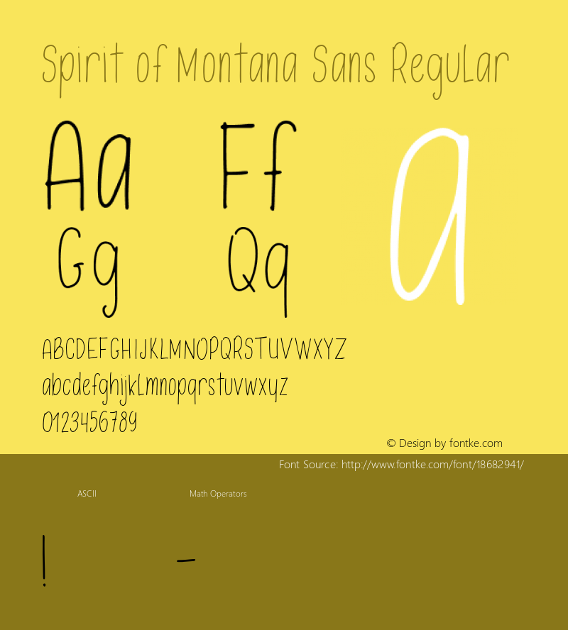 Spirit of Montana Sans Regular Version 1.000图片样张