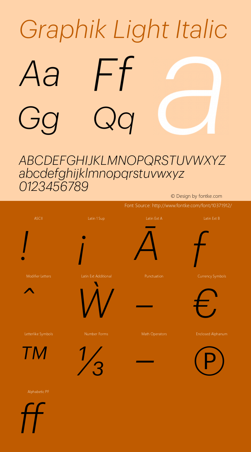 Graphik Light Italic Version 1.001;PS 001.001;hotconv 1.0.57;makeotf.lib2.0.21895图片样张