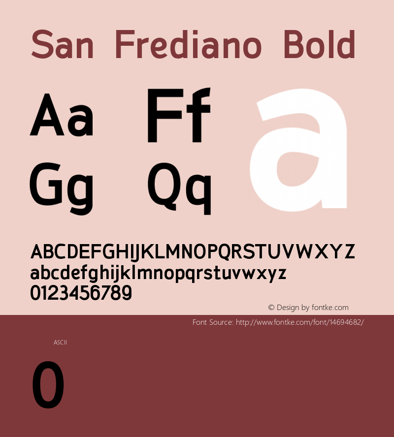 San Frediano Bold Version 1.000图片样张