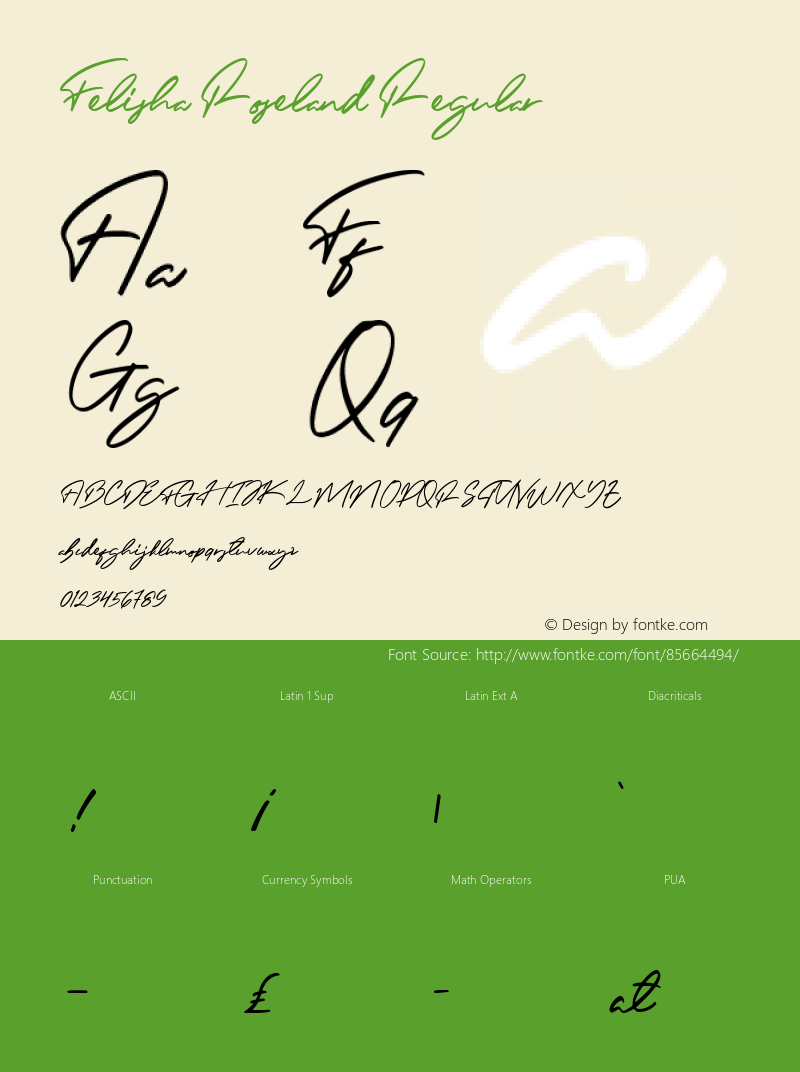 Felisha Roseland Version 1.00;November 26, 2020;FontCreator 12.0.0.2545 64-bit图片样张