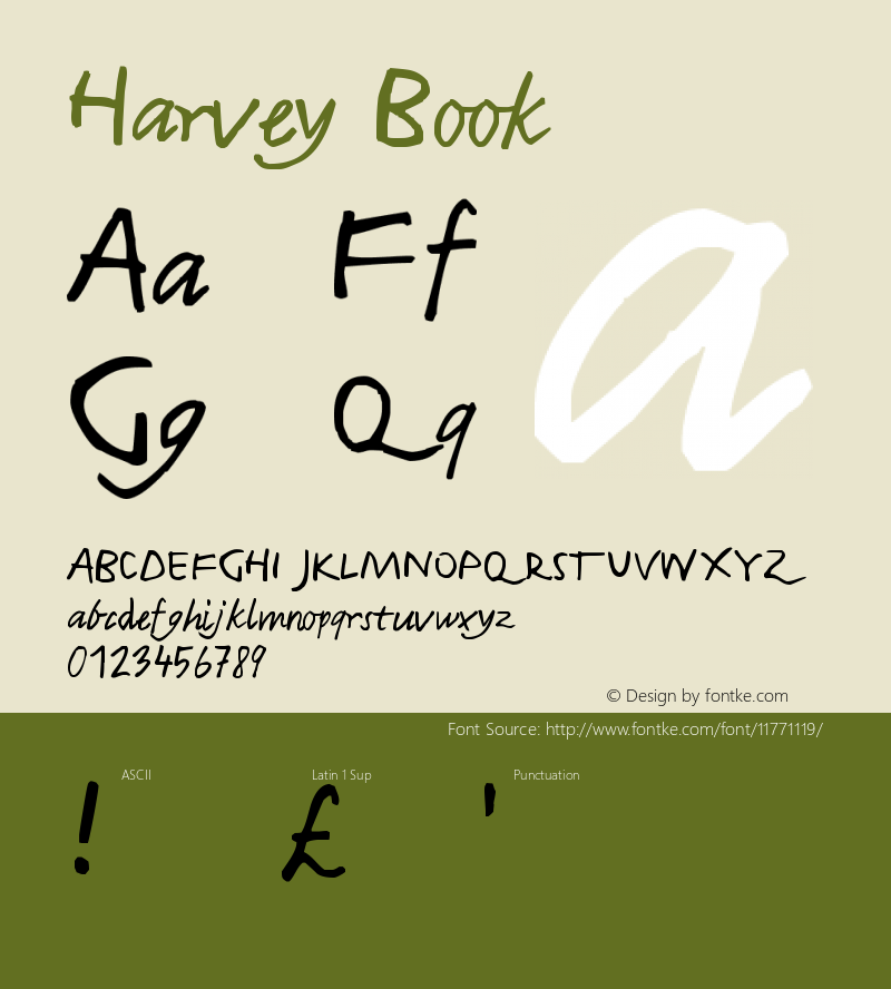 Harvey Book Version Macromedia Fontograp图片样张
