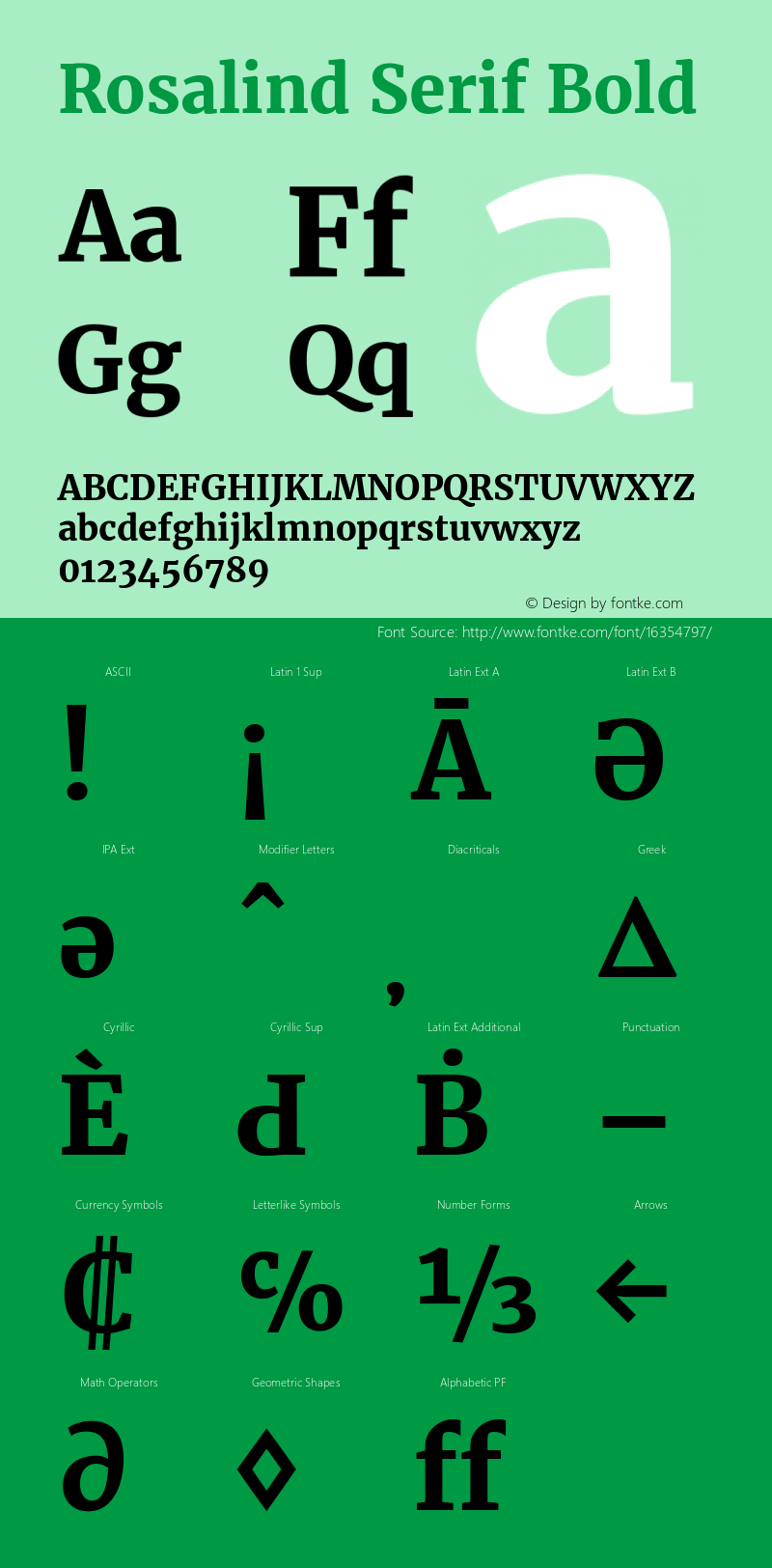 Rosalind Serif Bold Version 1.584图片样张