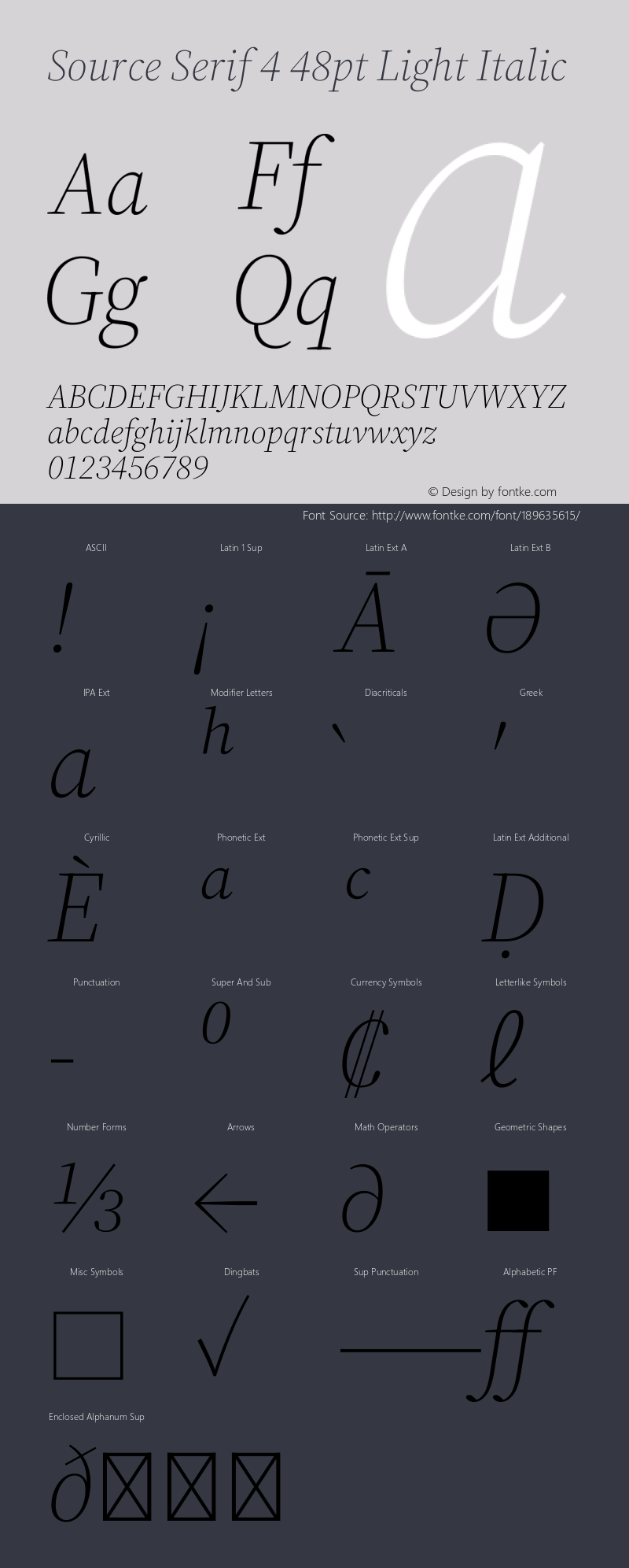 Source Serif 4 48pt Light Italic Version 4.004;hotconv 1.0.116;makeotfexe 2.5.65601图片样张