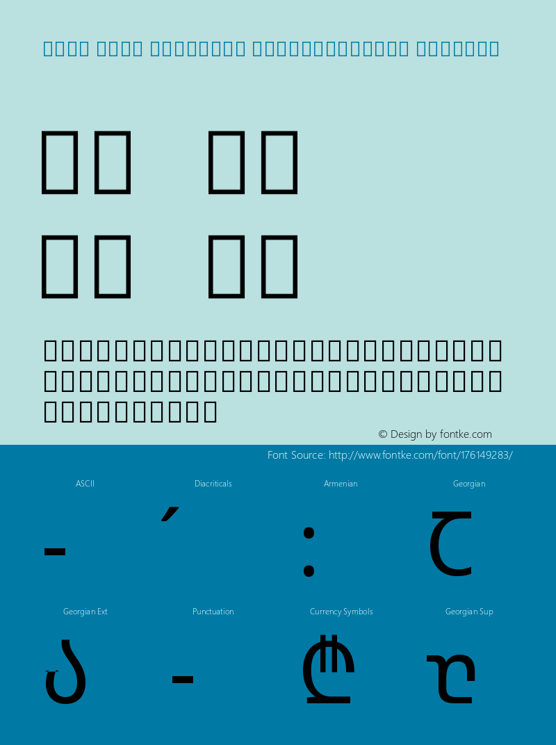 Noto Sans Georgian SemiCondensed Regular Version 2.001图片样张