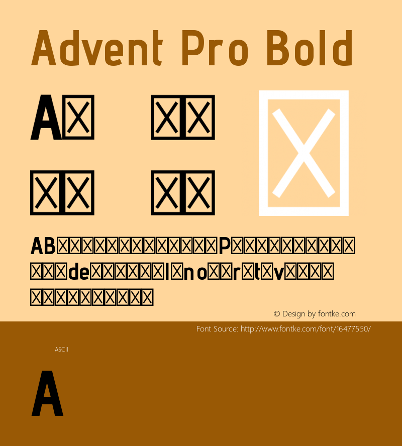 Advent Pro Bold Version 2.003图片样张