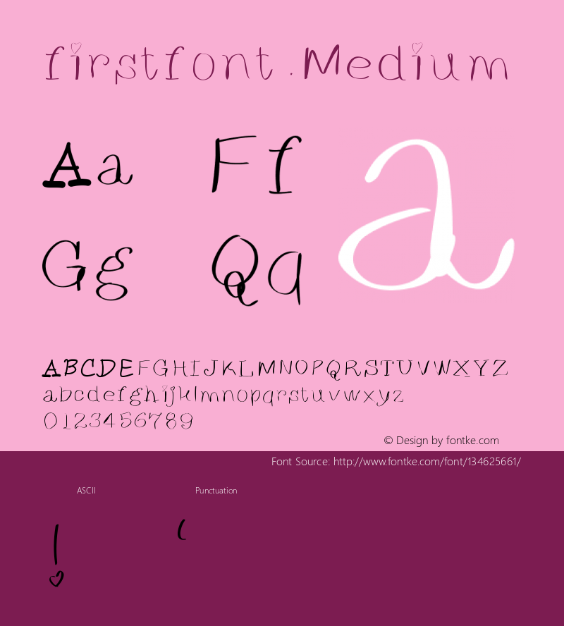 firstfont Version 001.000图片样张