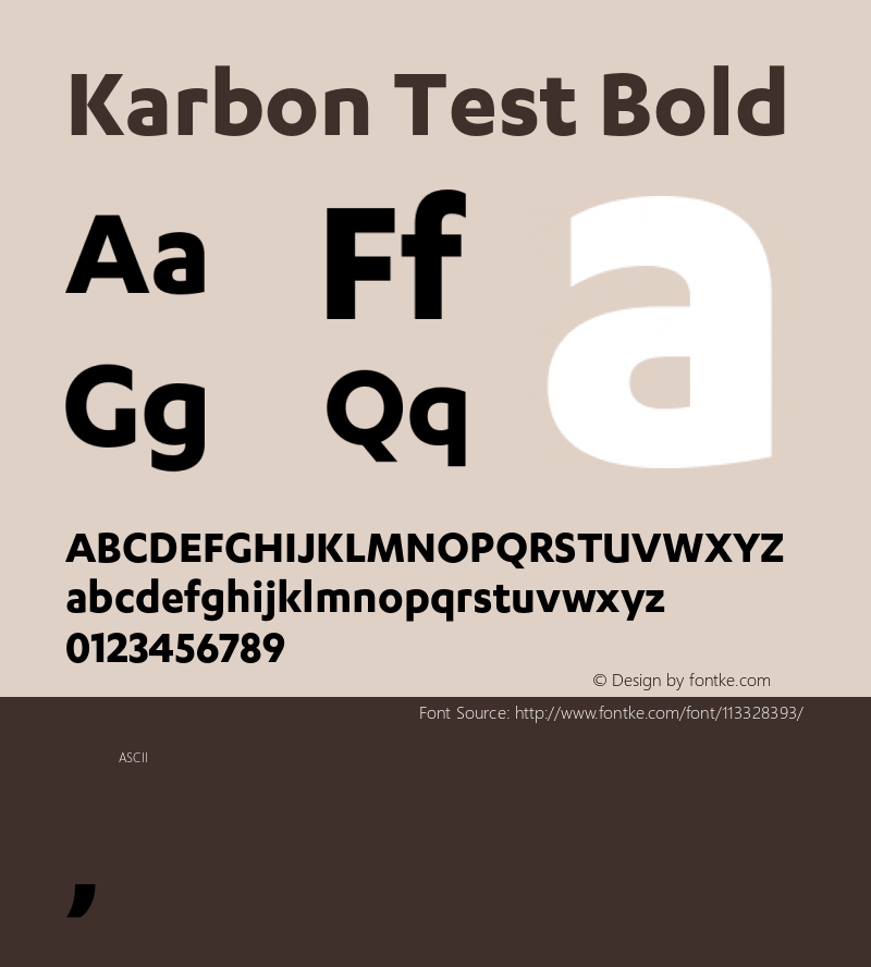 Karbon-BoldTest Version 1.0;0图片样张