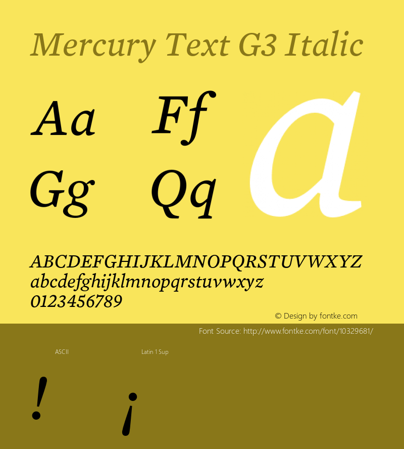 Mercury Text G3 Italic 001.000图片样张