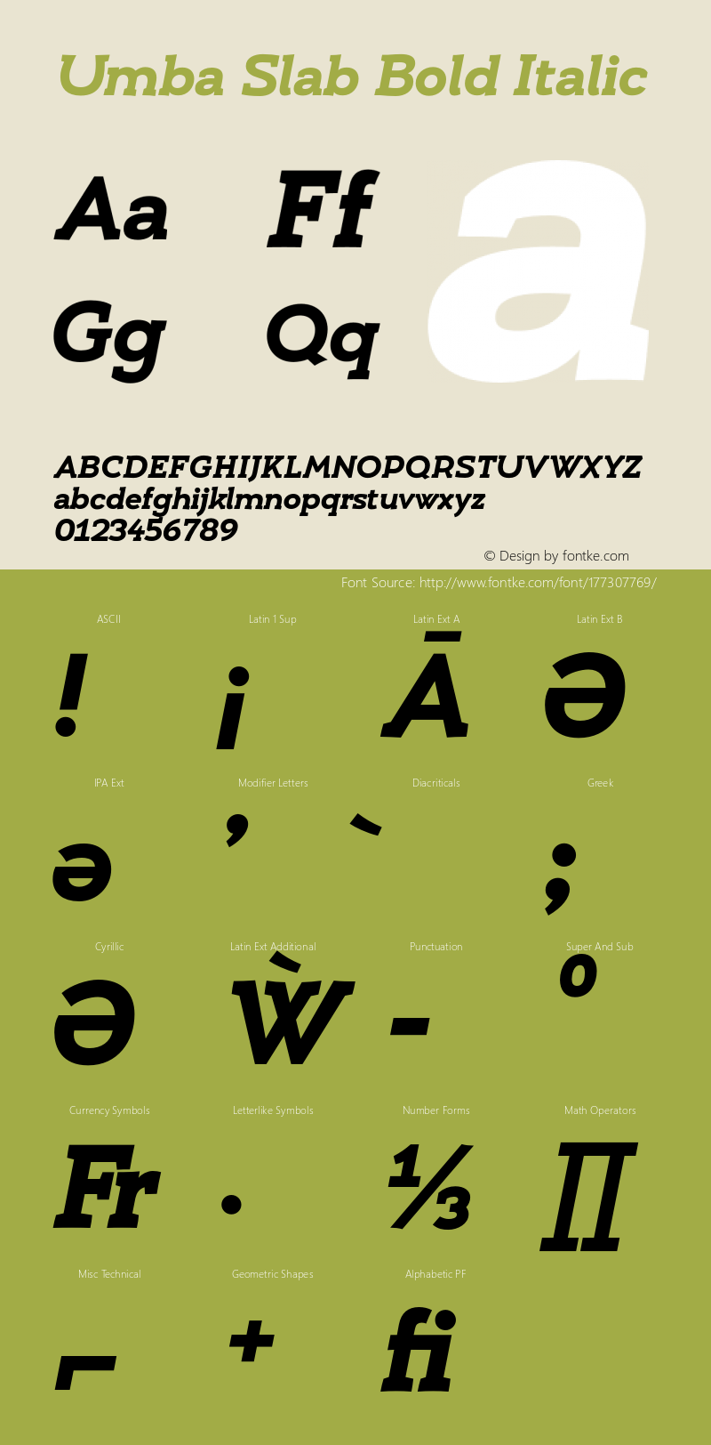 Umba Slab Bold Italic Version 2.010;PS 002.010;hotconv 1.0.88;makeotf.lib2.5.64775图片样张