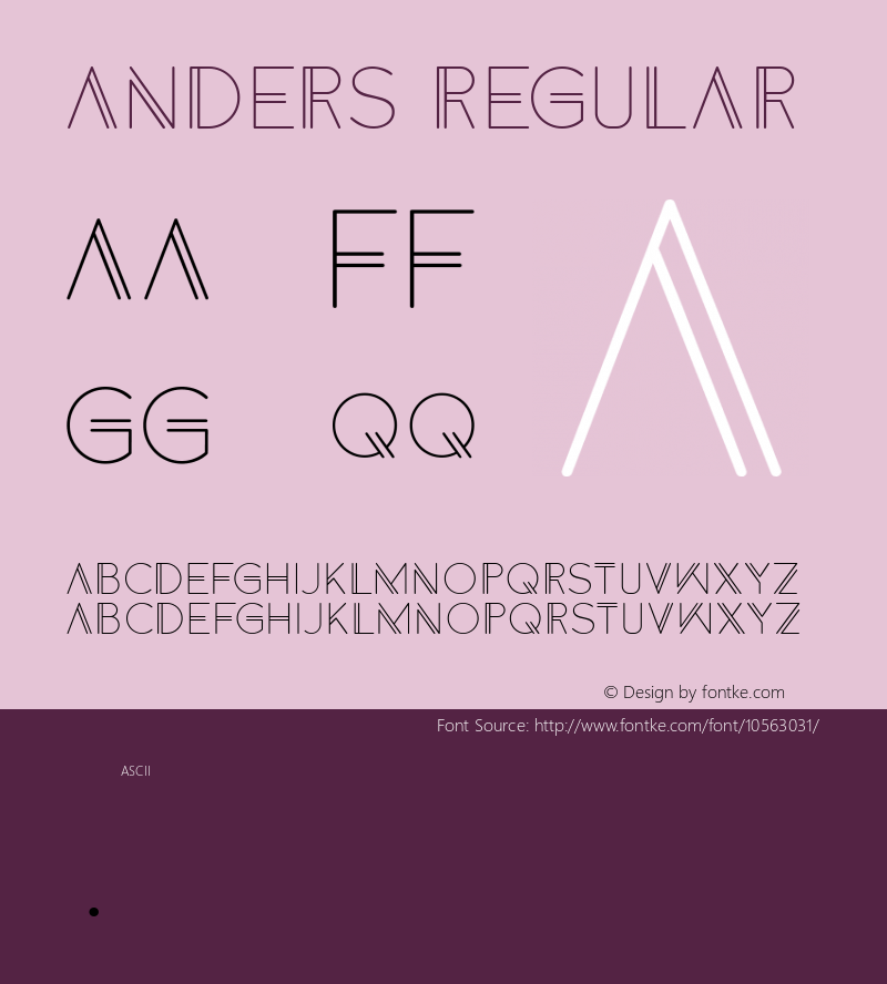 Anders Regular Version 1.00 2014图片样张