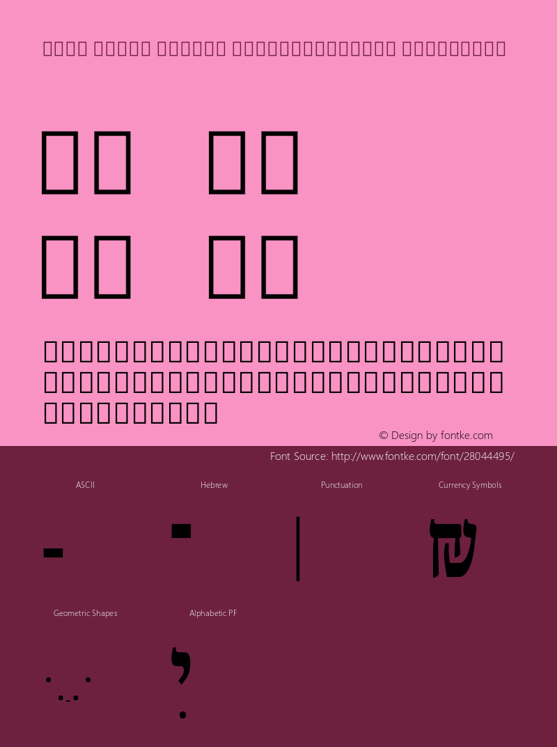 Noto Serif Hebrew ExtraCondensed ExtraBold Version 2.000; ttfautohint (v1.8.2)图片样张