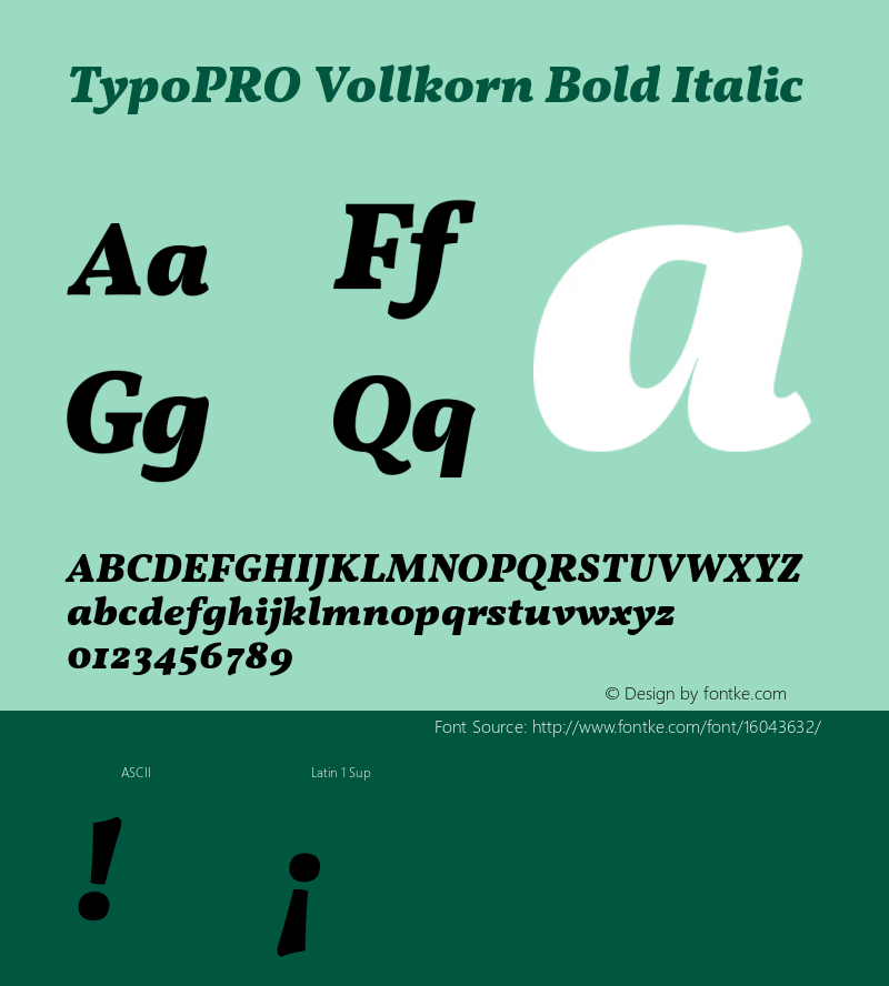 TypoPRO Vollkorn Bold Italic Version 3.005;PS 003.005;hotconv 1.0.70;makeotf.lib2.5.58329图片样张