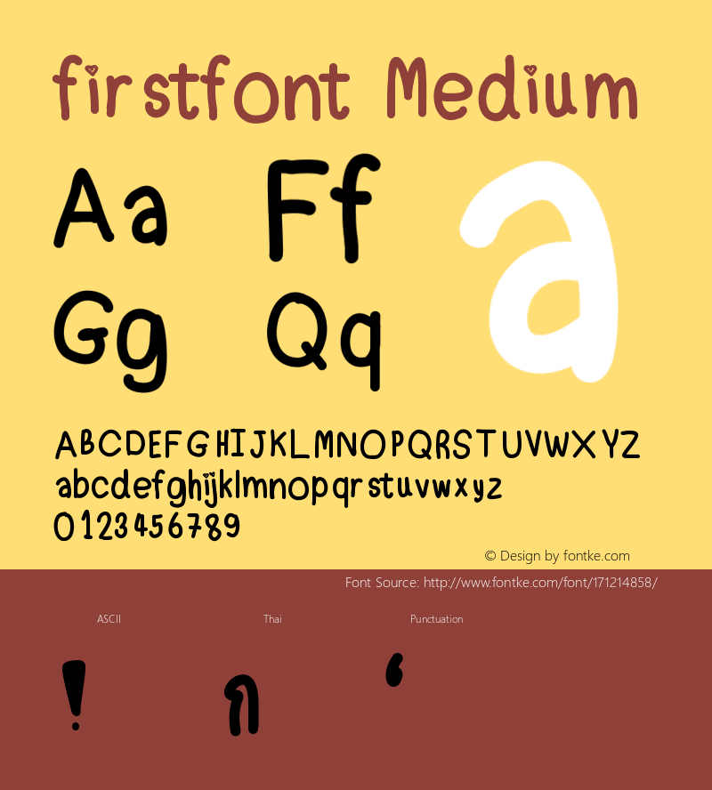 firstfont Version 001.000图片样张