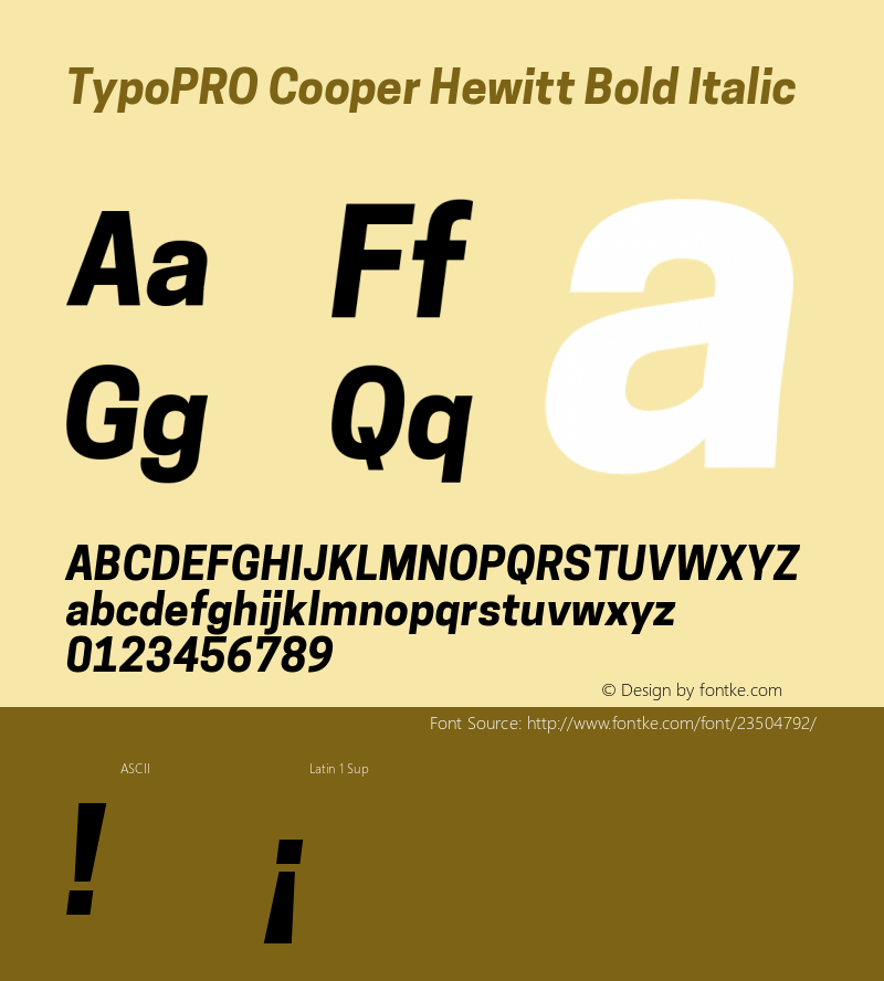 TypoPRO Cooper Hewitt 1.000图片样张