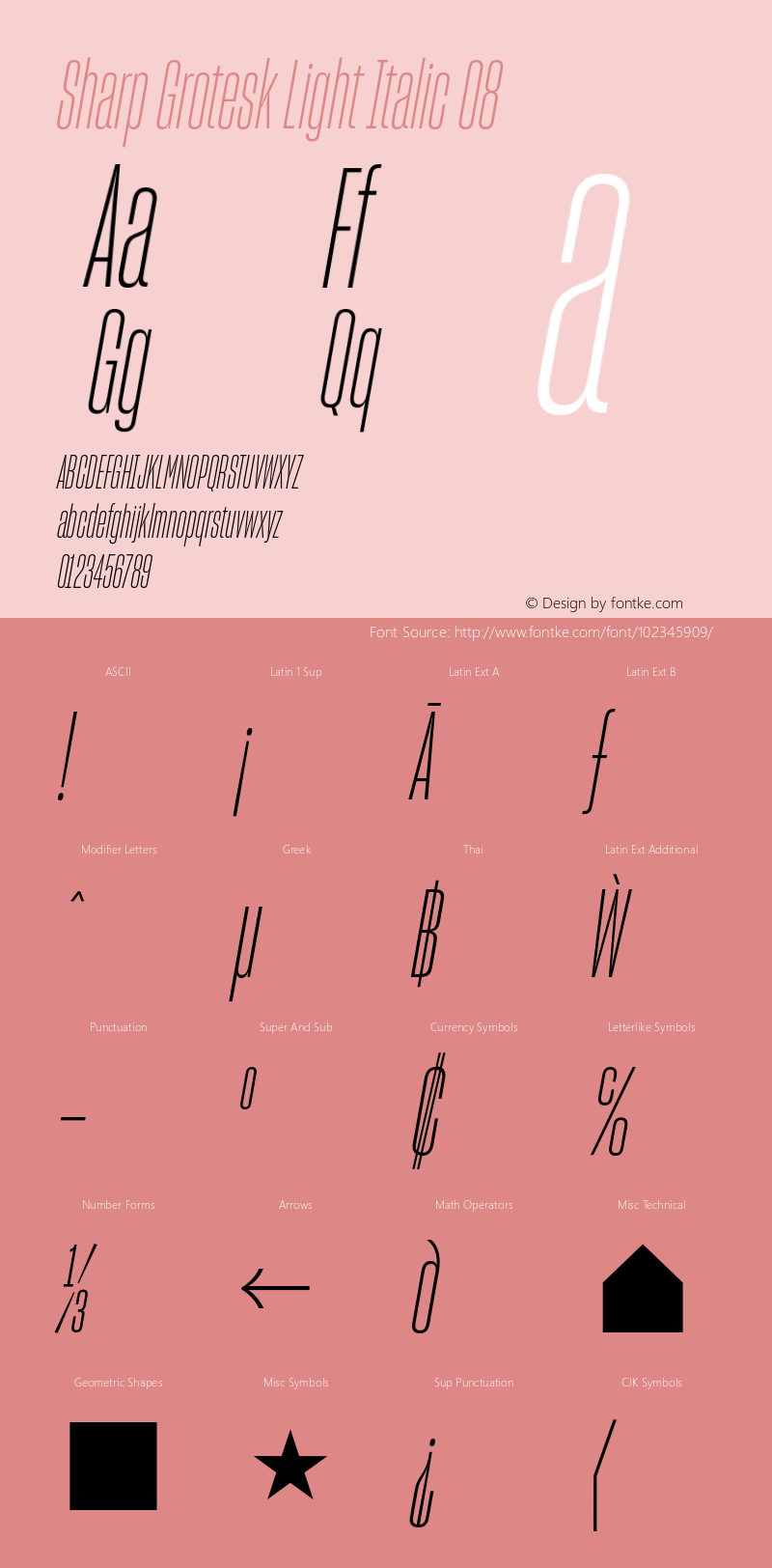 Sharp Grotesk Light Italic 08 Version 1.003图片样张