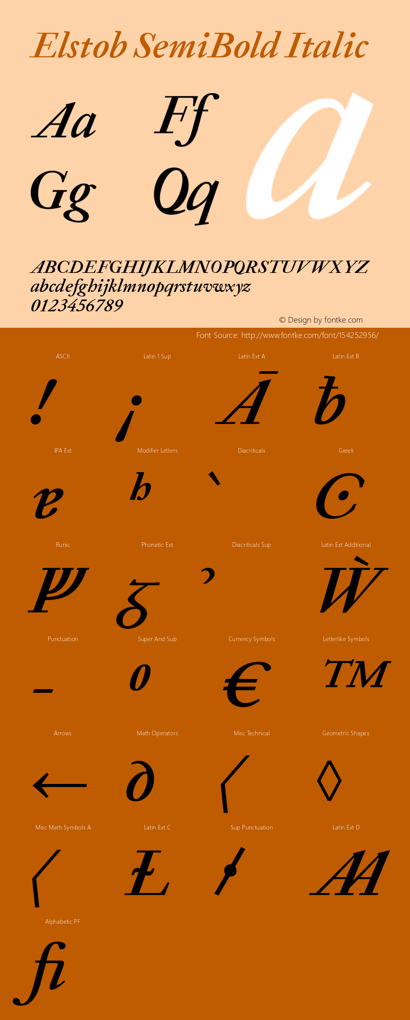 Elstob SemiBold Italic Version 1.013; ttfautohint (v1.8.3)图片样张