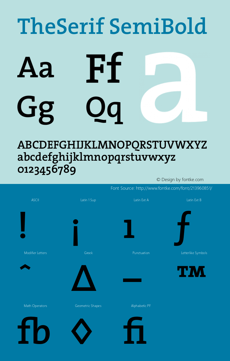 TheSerif SemiBold 1.0图片样张