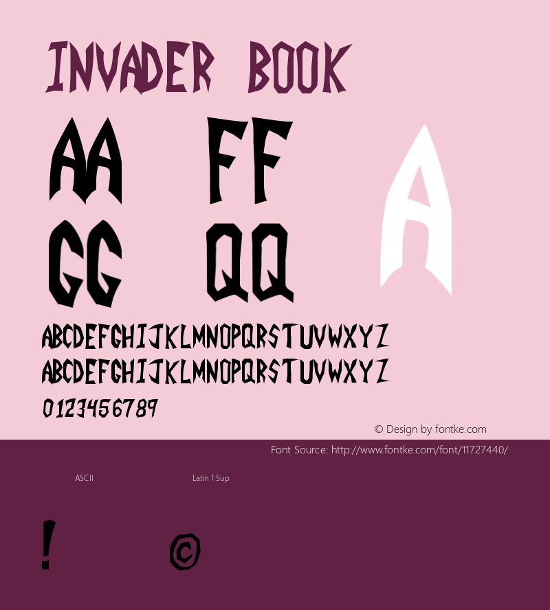 INVADER Book Version Macromedia Fontograp图片样张