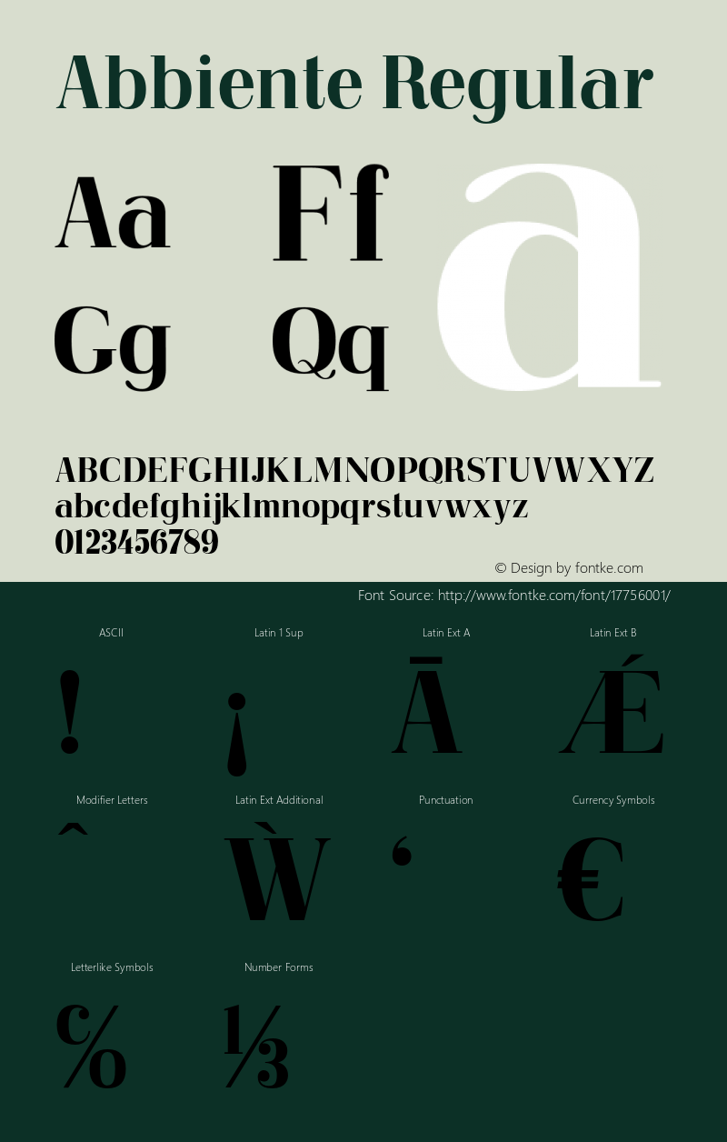 Abbiente Regular Version 001.000;com.myfonts.easy.fontmesa.abbiente.regular.wfkit2.version.2YGT图片样张