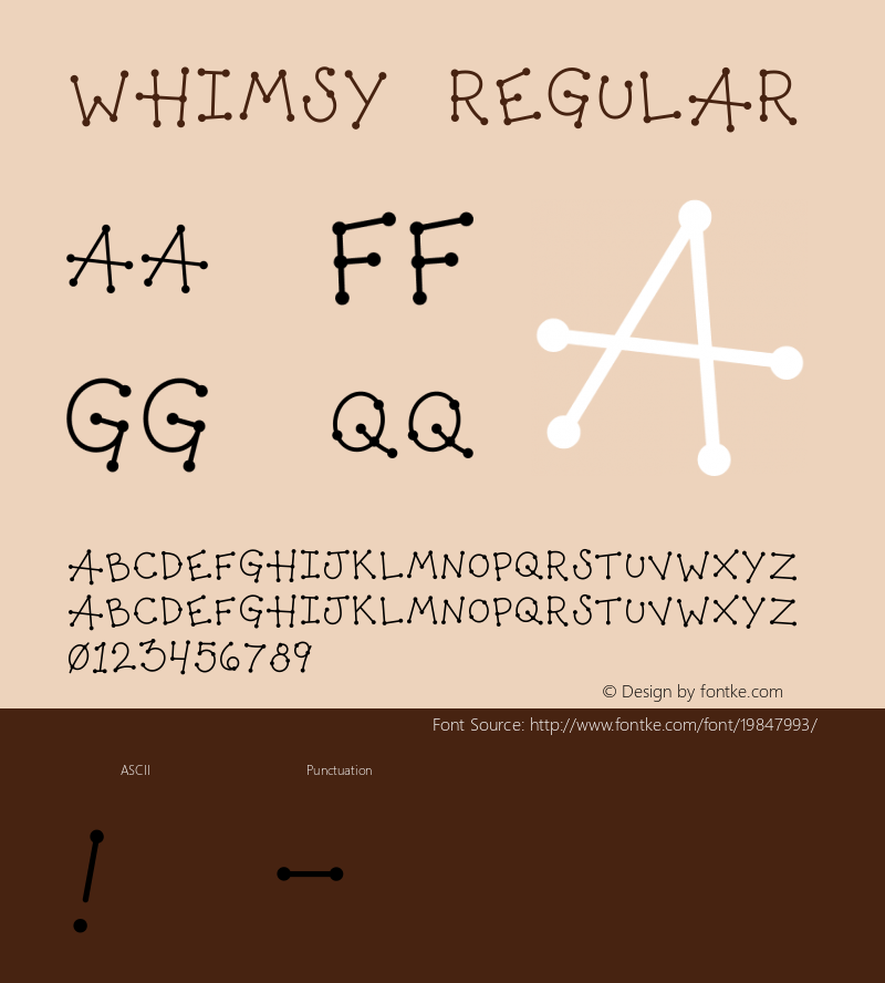 Whimsy Regular Version 1.000图片样张