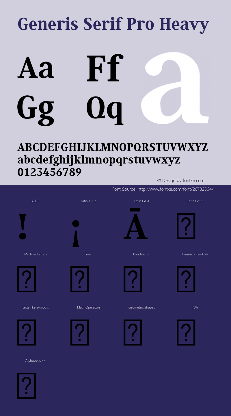 Generis Serif Pro Heavy Version 1.00图片样张