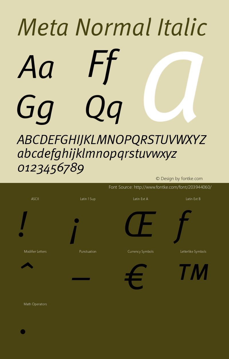 Meta-Normal Italic Version 4.301图片样张