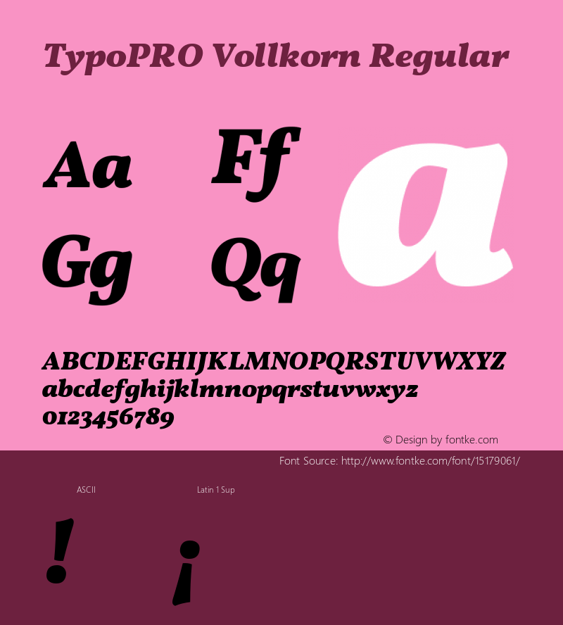 TypoPRO Vollkorn Regular Version 2.001图片样张