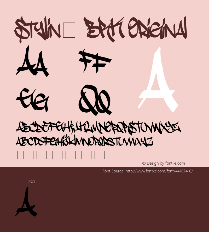 Stylin' BRK Original Version 2.00;November 12, 2019;FontCreator 11.5.0.2430 64-bit图片样张