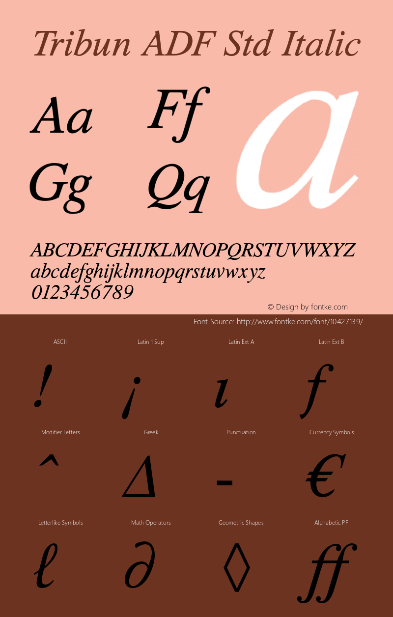 Tribun ADF Std Italic Version 1.017;FFEdit图片样张