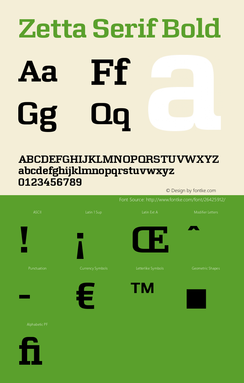 Zetta Serif Bold Version 2.000图片样张