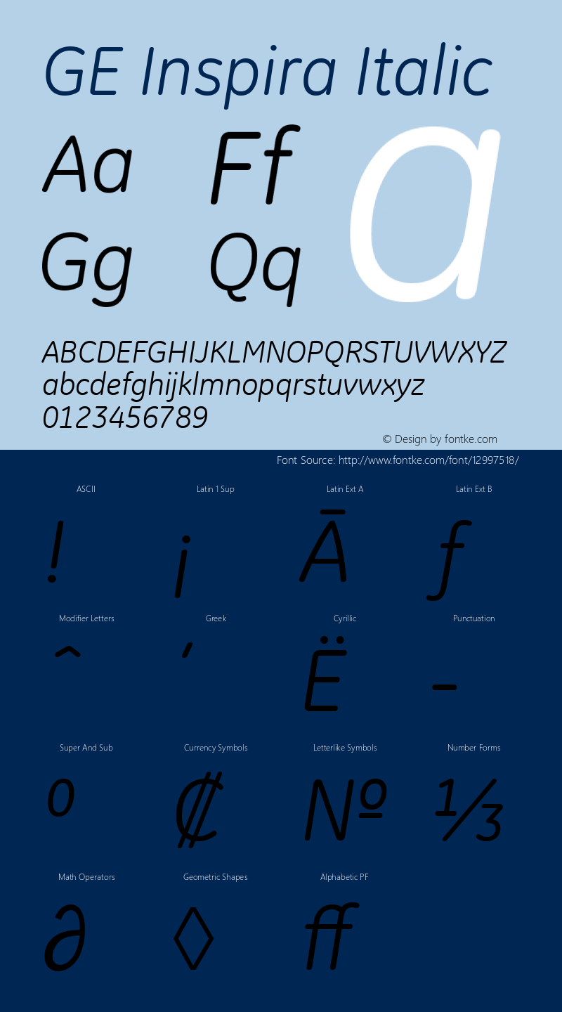 GE Inspira Italic Version 4.01图片样张