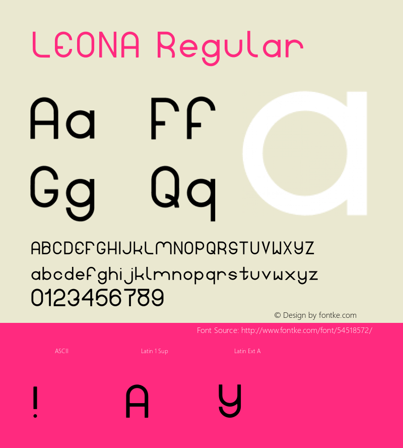 LEONA Version 1.003;Fontself Maker 3.4.0图片样张